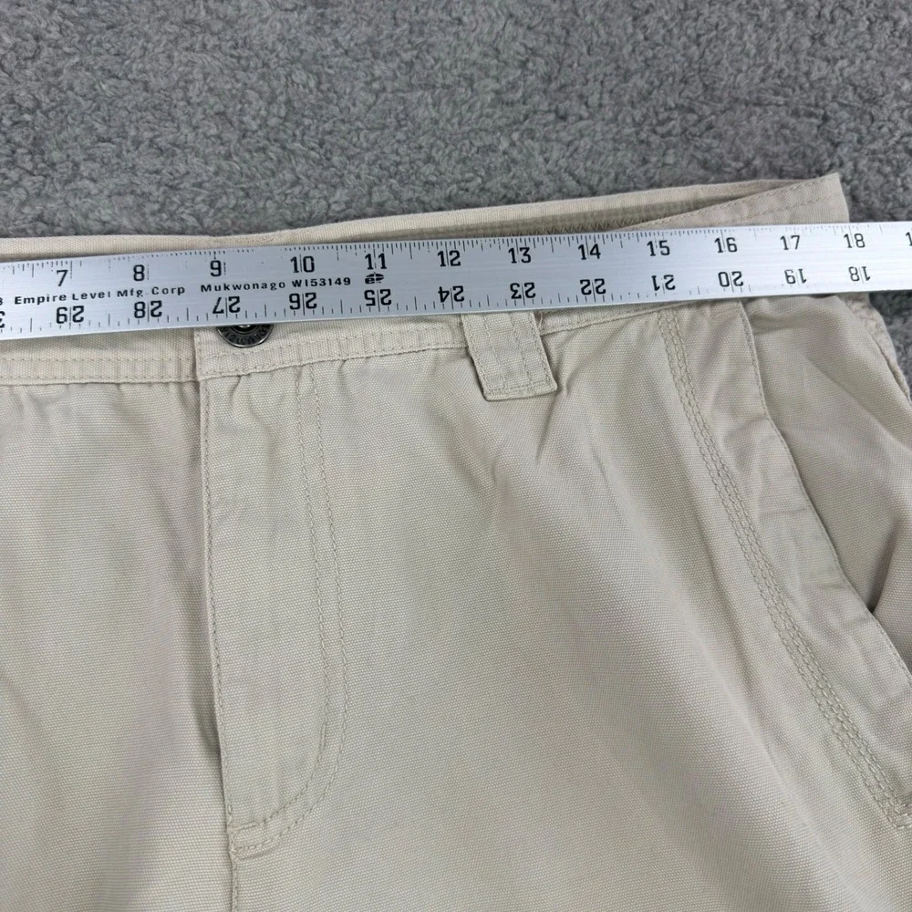 Columbia Mens 36x34 Roc Pants‎ Tan Khaki Cotton Canvas Straight Leg AM8564 FLAW
